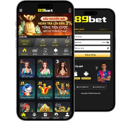 Điện thoại di động hiển thị mã QR để tải xuống sclub88 app